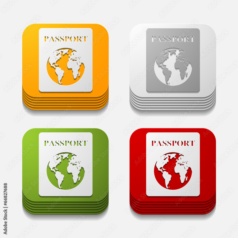 square button: passport square button: passport