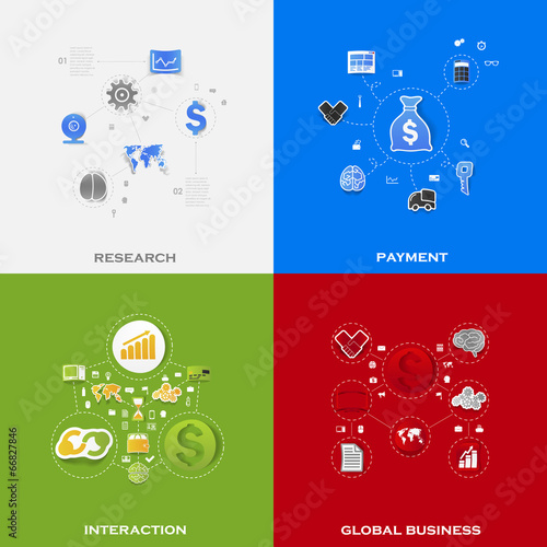 Set of business icons