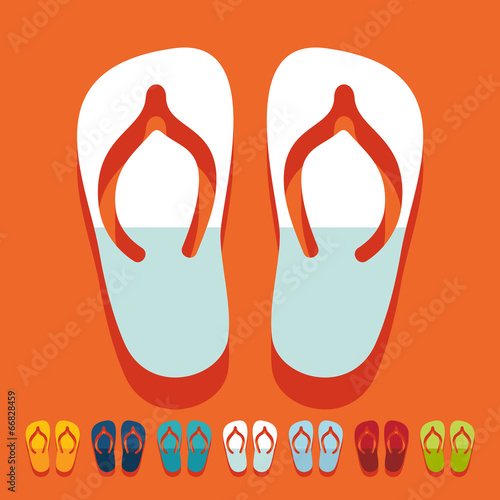Flat design: slippers