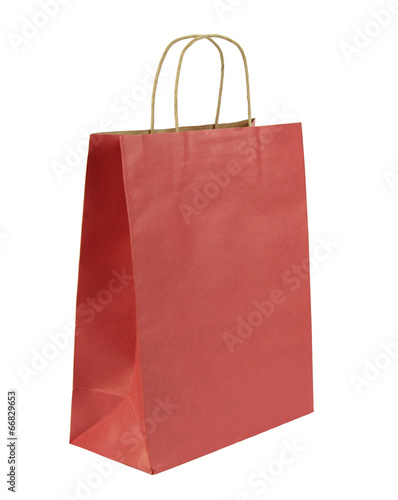 Shopping bag isolated on the white background