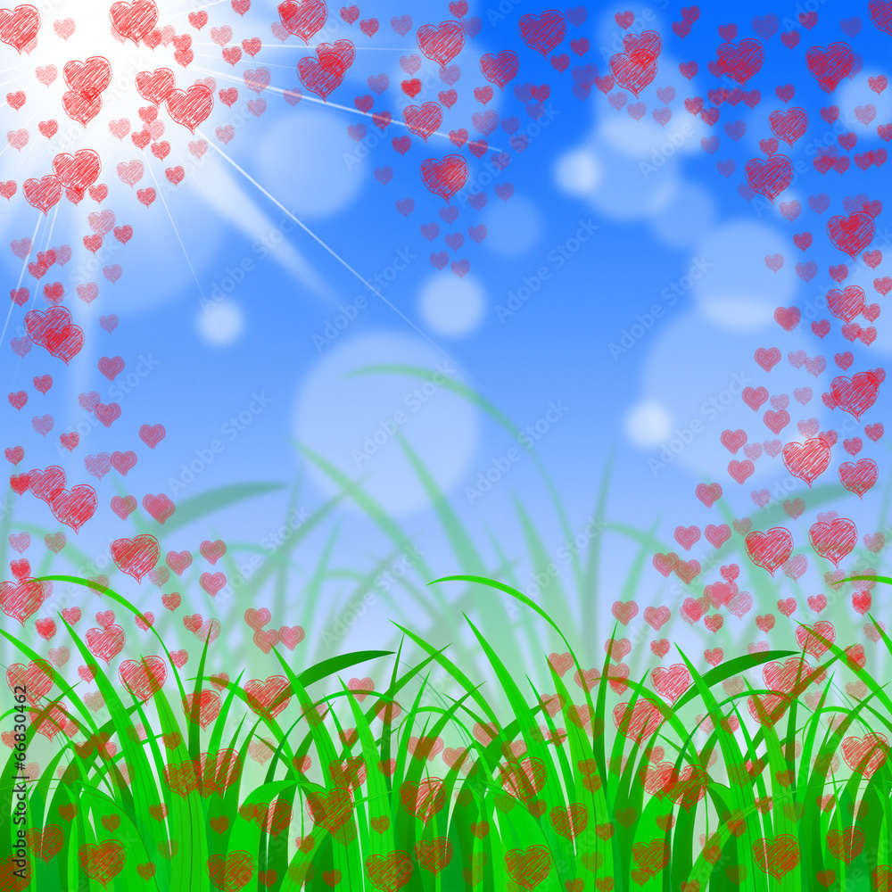 Floral Hearts Means Valentine Day And Affection Floral Hearts Means Valentine Day And Affection