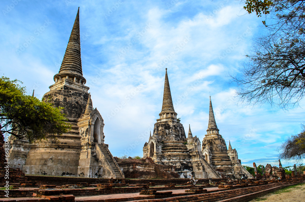 Stupa in Temple at Ayutthaya