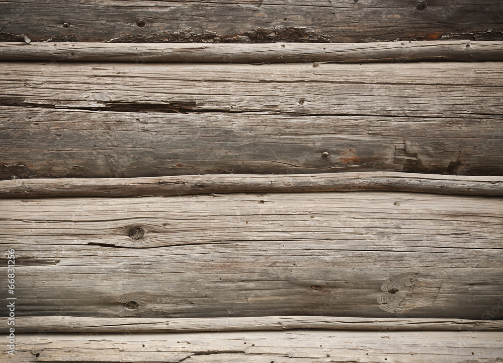 Obraz premium old wooden logs