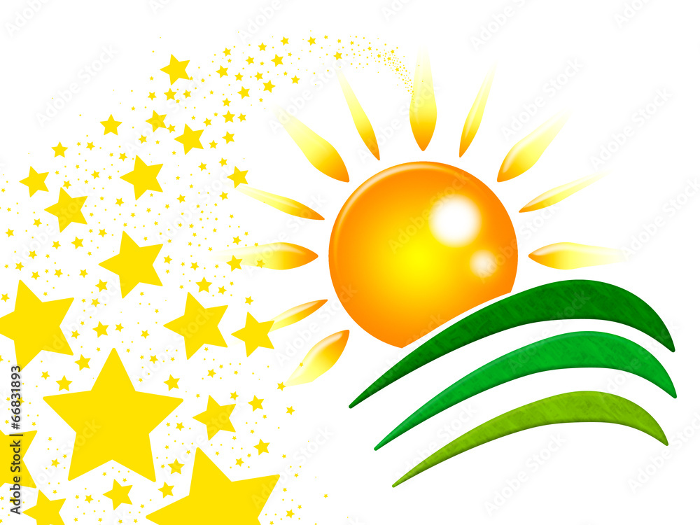 Obraz premium Sun Rays Shows Sunray Radiance And Twist