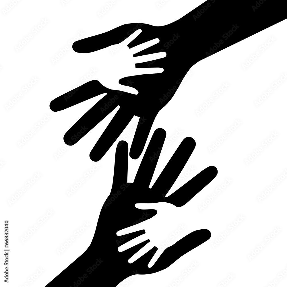 Holding Hands Represents Mom Multiethnic And Parent Holding Hands Represents Mom Multiethnic And Parent