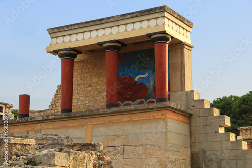 Ancient ruins of Knossos palace Crete