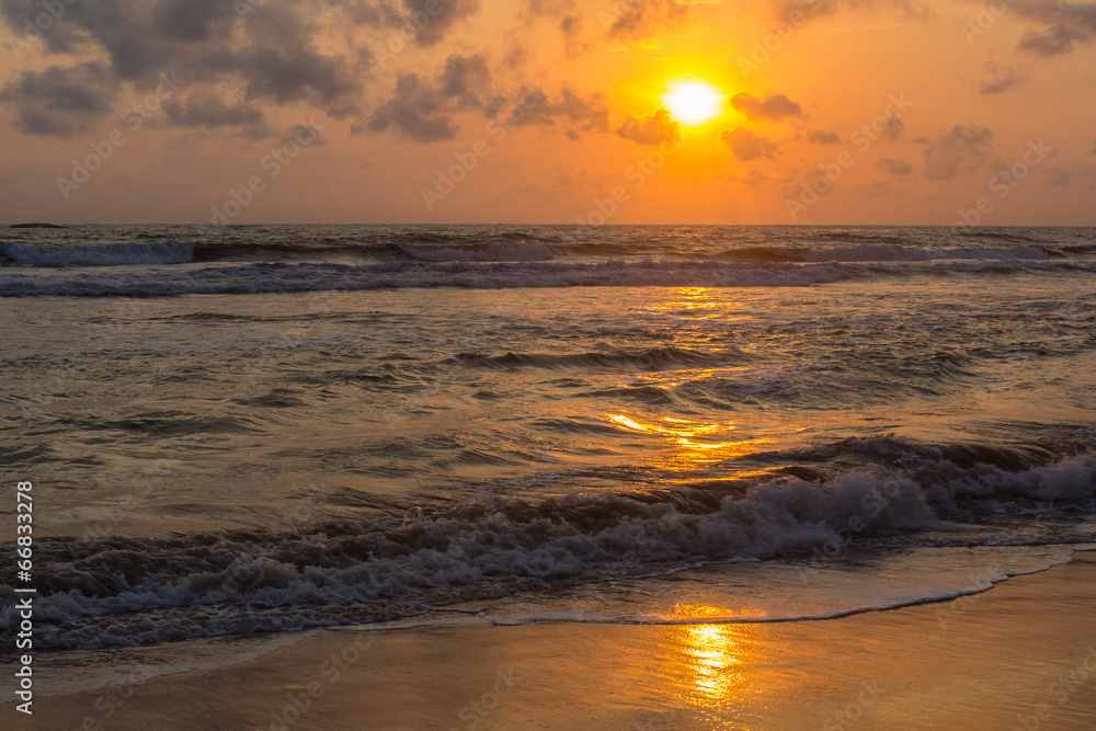 Fototapeta premium sunset in sri lanka