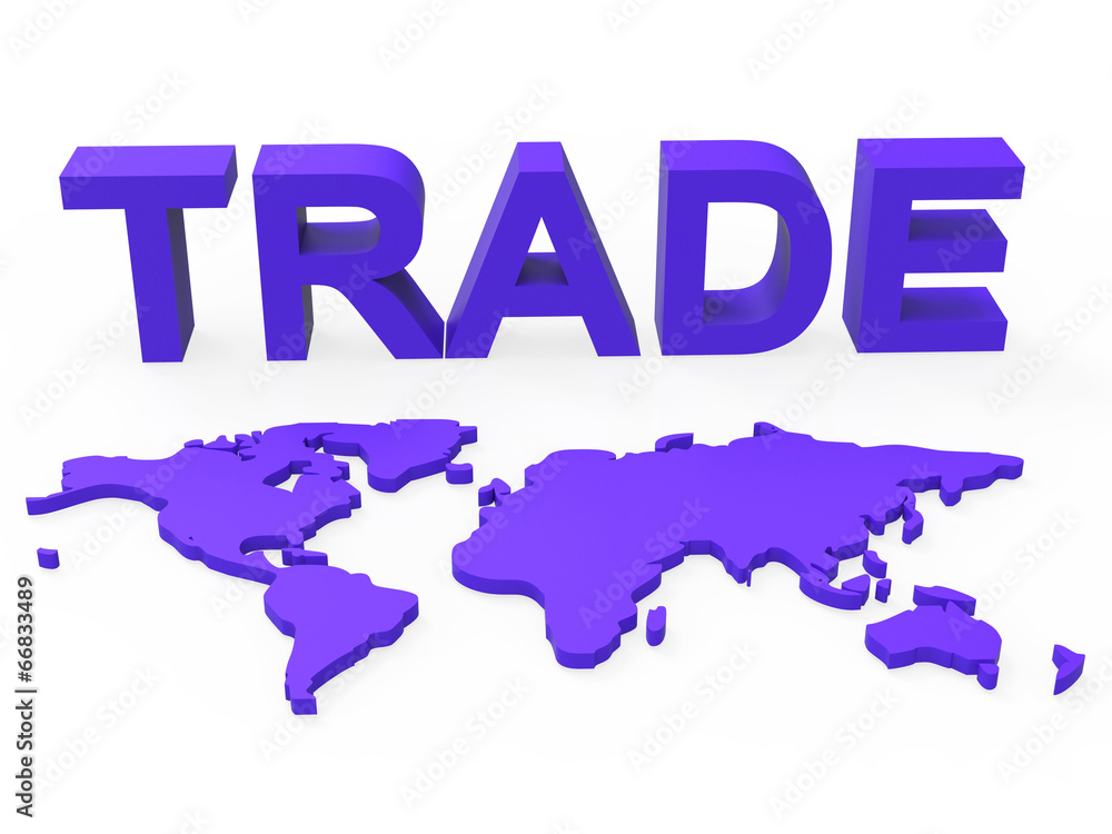 Global Trade Represents Planet Earth And Purchase
