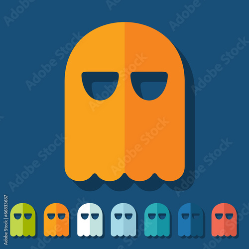 Flat design: ghost