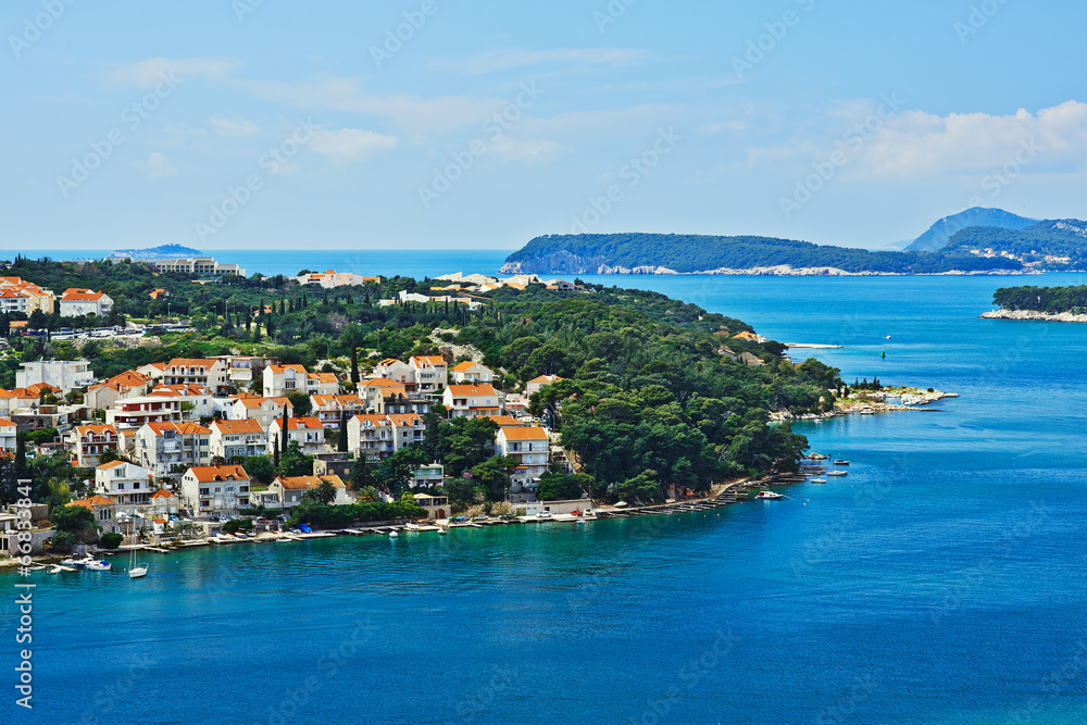Amazing island with clean Adriatic sea in Croatia