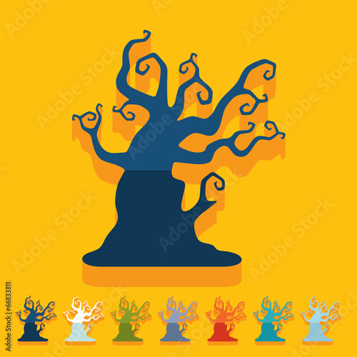 Flat design: tree