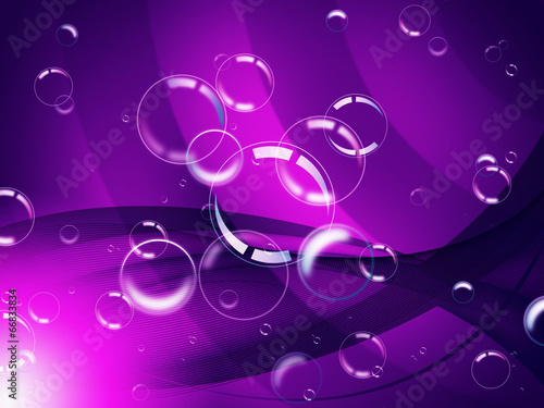 Glow Bubbles Represents Light Burst And Mauve