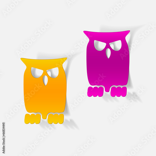 realistic design element: owl