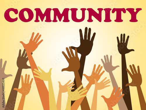 Obraz na plátně Hands Community Represents Organized Group And Altogether