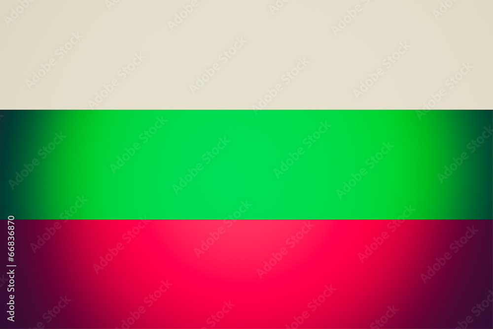 Naklejka premium Retro look National flag of Bulgaria