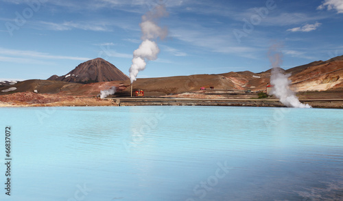 Geothermal Power Station - Turquoise Lake, Iceland