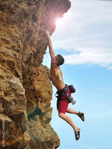 Canvas-taulu Climber climbing