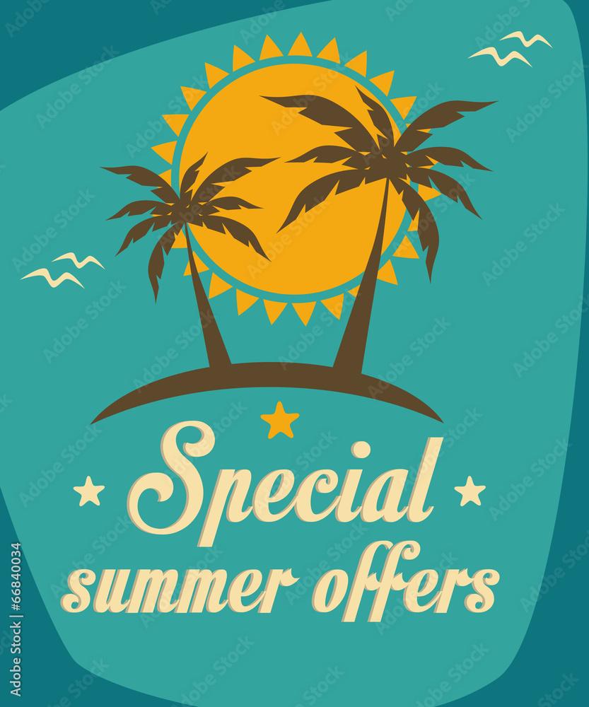 offers and travel summer poster