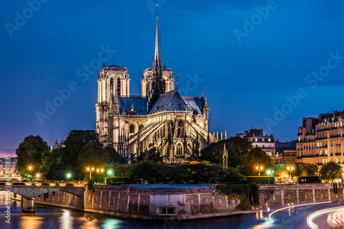 Notre Dame de Paris cathedral-night view © davidionut