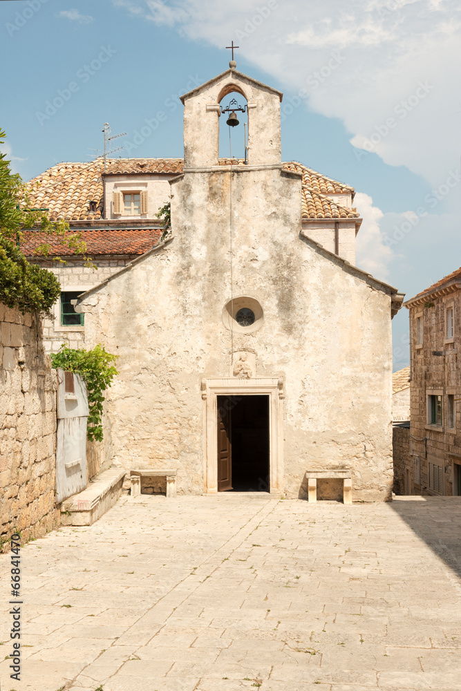 Sveti Petar church of XIV century in Korcula, Croatia