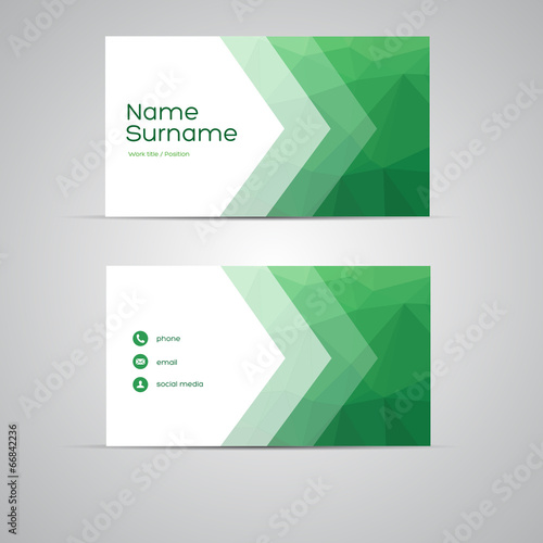 Modern Business-Card Set vector green