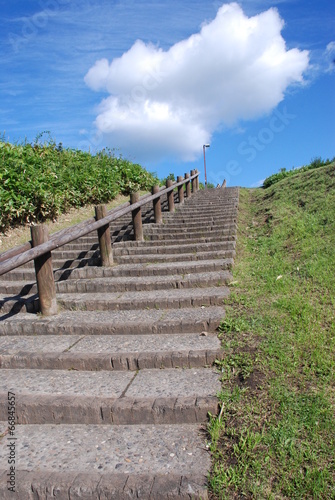 開陽台の階段