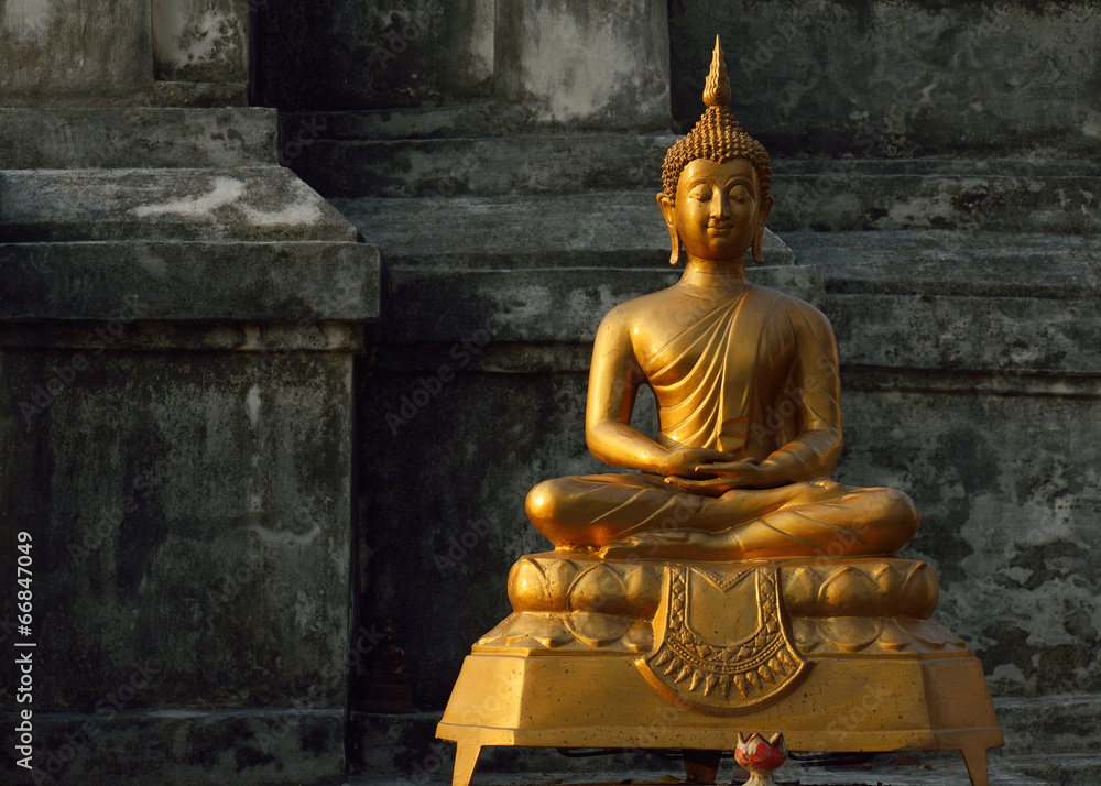 Fototapeta premium buddha statue in temple buddhism