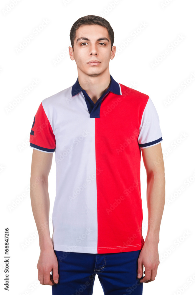 Male t-shirt isolated on the white background Male t-shirt isolated on the white background