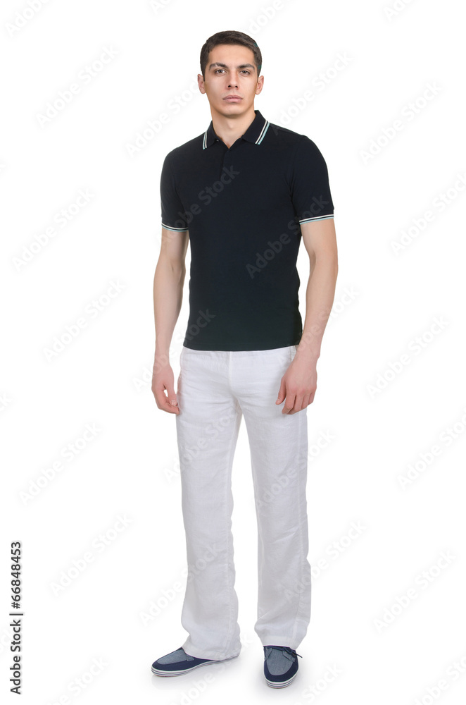 Man in fashion look isolated on white Man in fashion look isolated on white