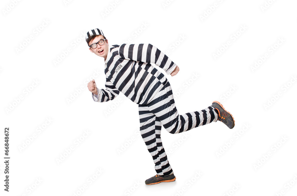 Funny prison inmate in concept Funny prison inmate in concept