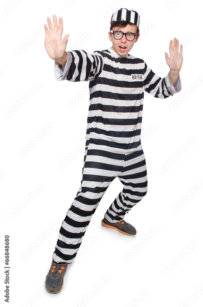 Funny prison inmate in concept Funny prison inmate in concept