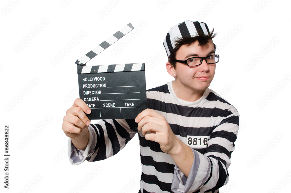 Funny prison inmate in concept Funny prison inmate in concept