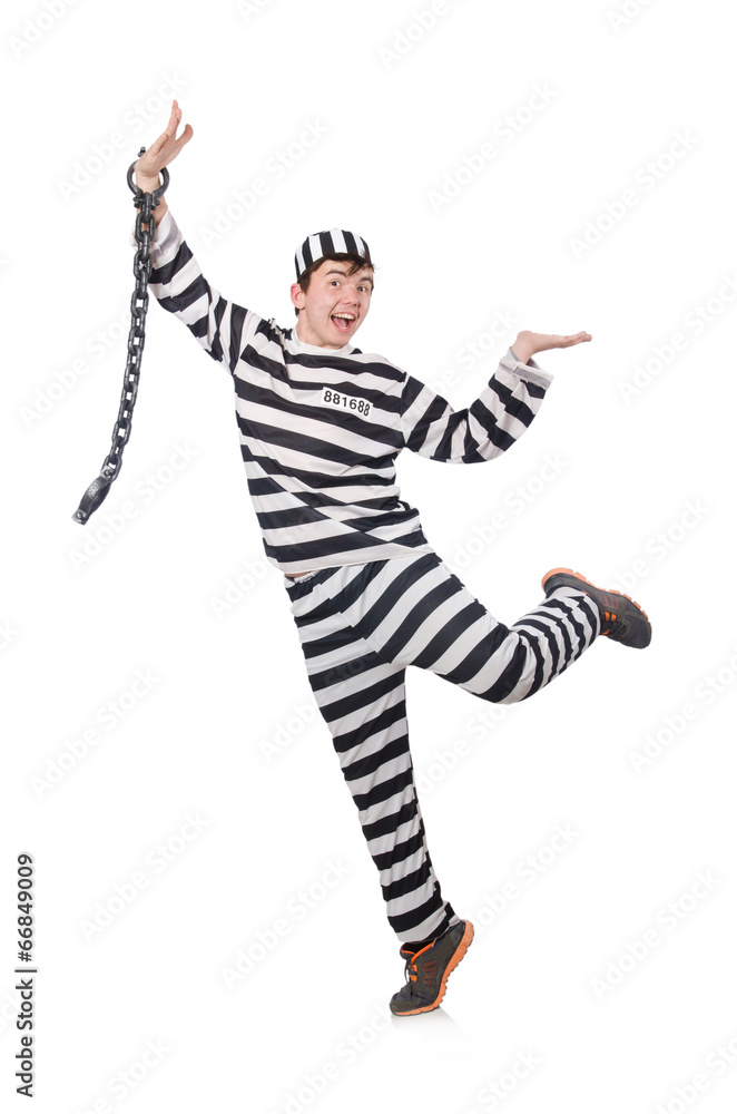 Funny prison inmate in concept Funny prison inmate in concept