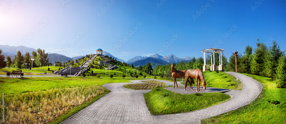 Pano of Almaty park