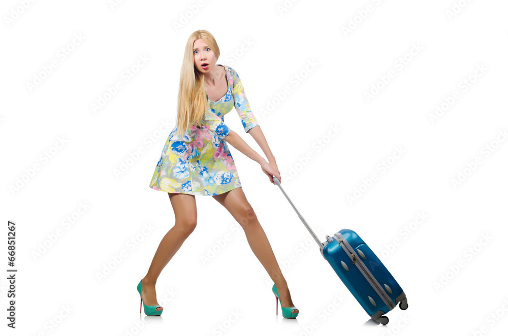 Young woman preparing for summer vacation Young woman preparing for summer vacation