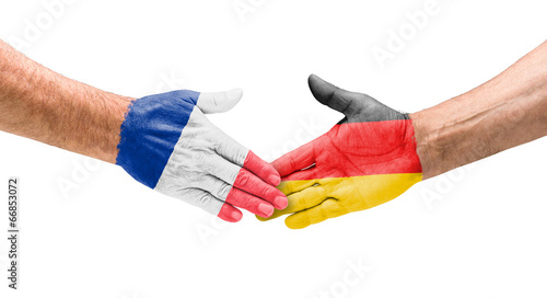 Handshake Frankreich und Deutschland