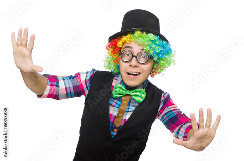 Clown isolated on the white background