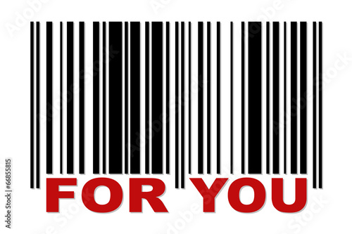 Barcode with label FOR ME
