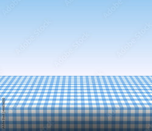 Tischdecke kariert blauer Hintergrund
