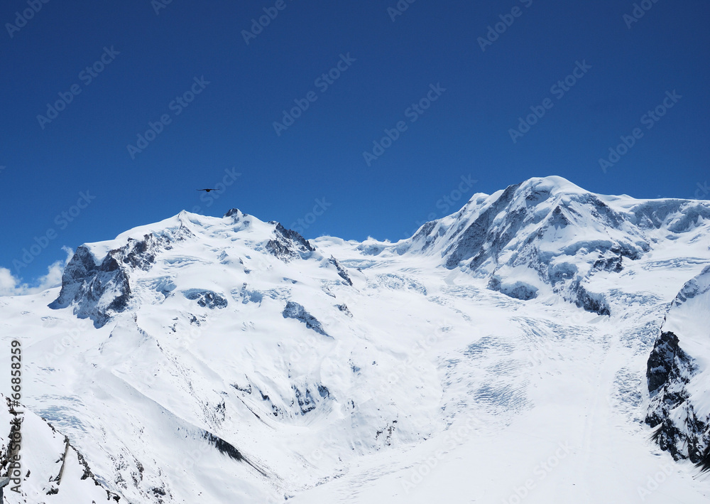Obraz premium View of the surroundings Gornergratt, Switzerland.