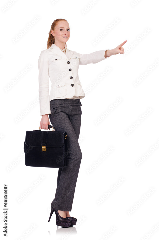 Woman businesswoman isolated on white Woman businesswoman isolated on white
