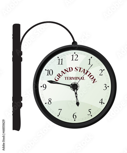Vintage railway station clock