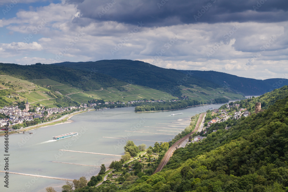 View of the Rhine valley towards Lorch