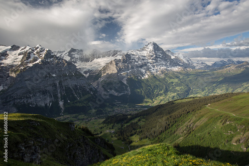 Grindelwald und Eiger Nordwand Panorama