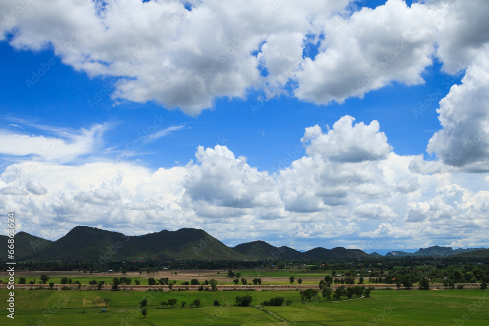 Mountains and sky