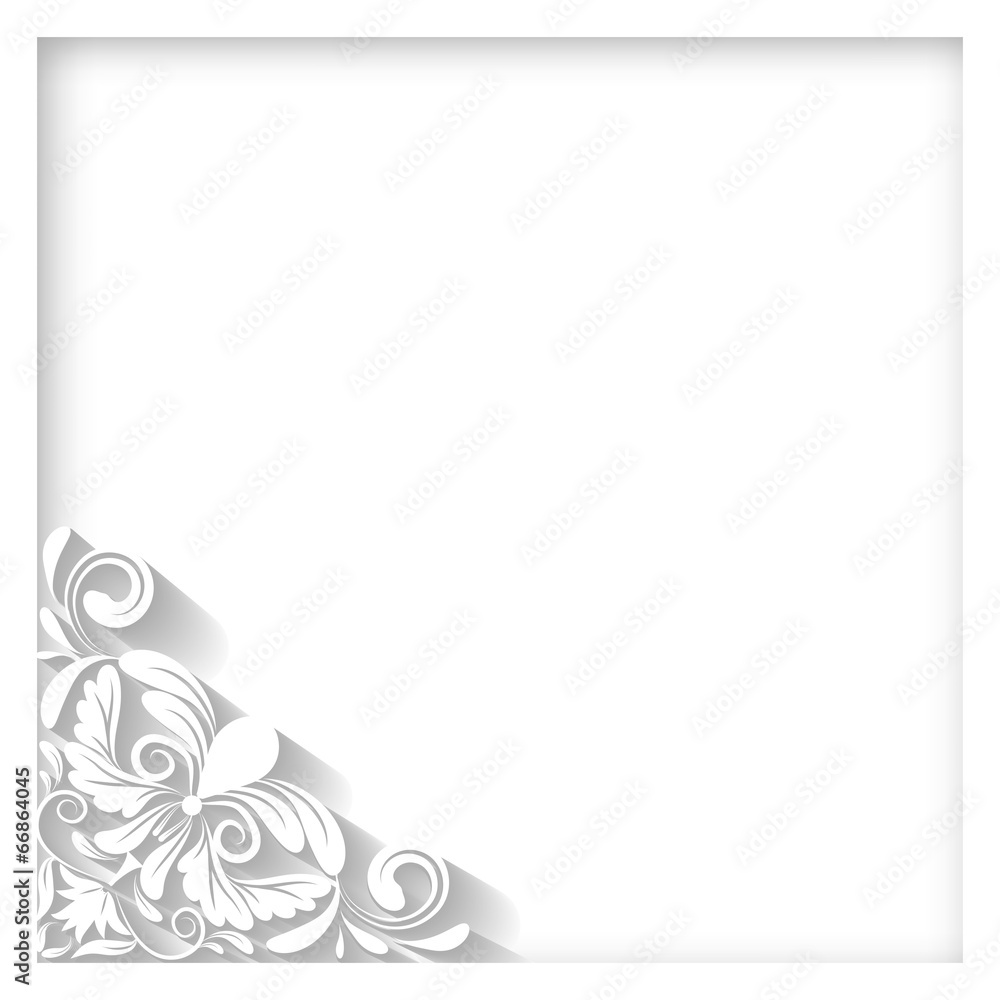 Vector frame.Cut out from paper. Volume design element Vector frame.Cut out from paper. Volume design element