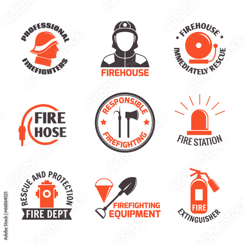 Firefighting label set