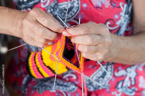 Grandmother knits