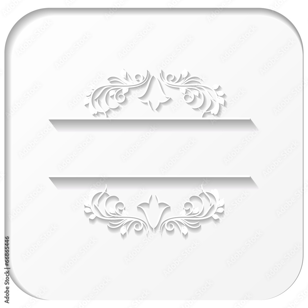 Vector frame.Cut out from paper. Volume design element Vector frame.Cut out from paper. Volume design element