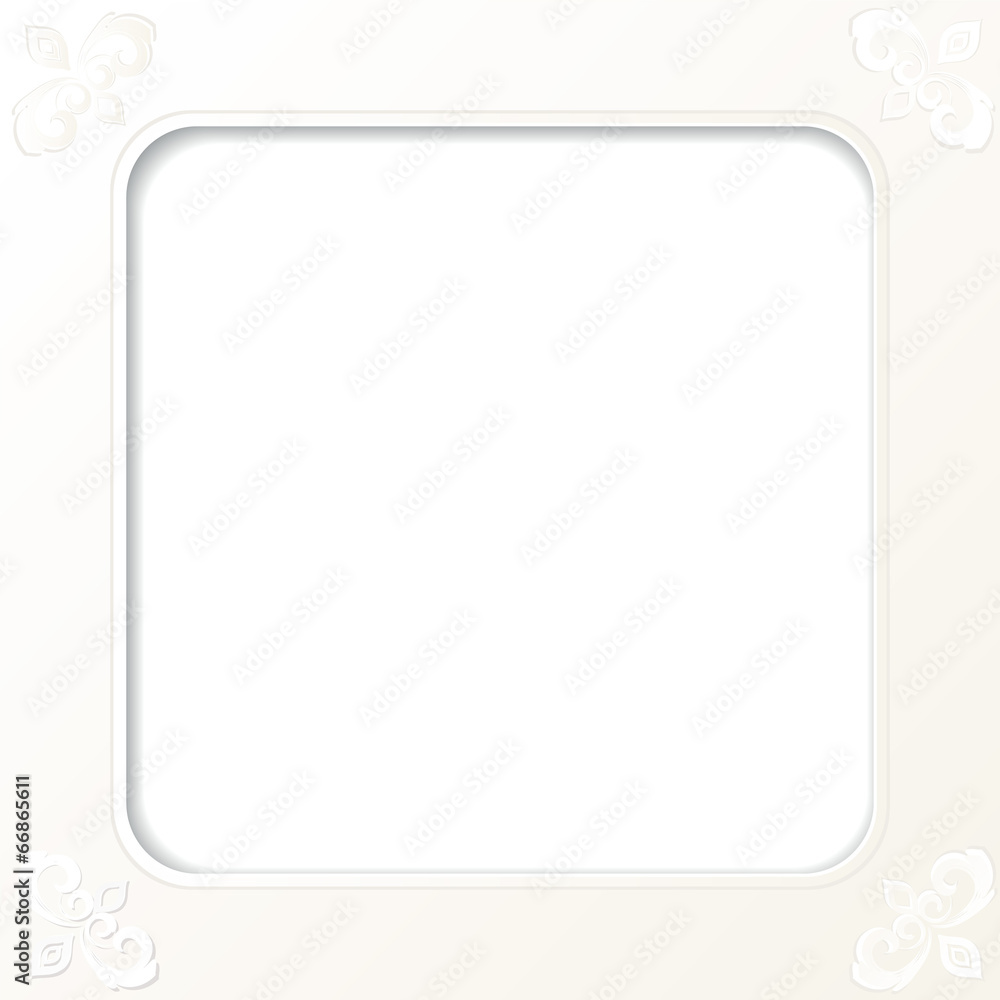 Vector frame.Cut out from paper. Volume design element Vector frame.Cut out from paper. Volume design element